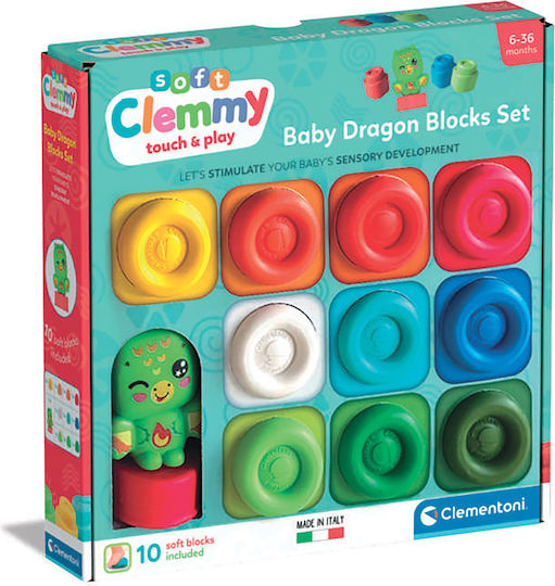 Baby Clementoni Τουβλάκια Clemmy για 6+ Μηνών 10τμχ