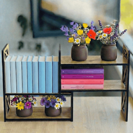 Βιβλιοθήκη Μαύρη 63x15x34εκ. STE-016164-P16164 Βιβλιοθήκη Μαύρη 63x15x34εκ. STE-016164-P16164