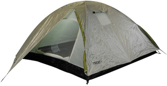 Panda Trend I Summer Camping Tent Igloo Silver with Double Cloth for 3 People 210x218x130cm