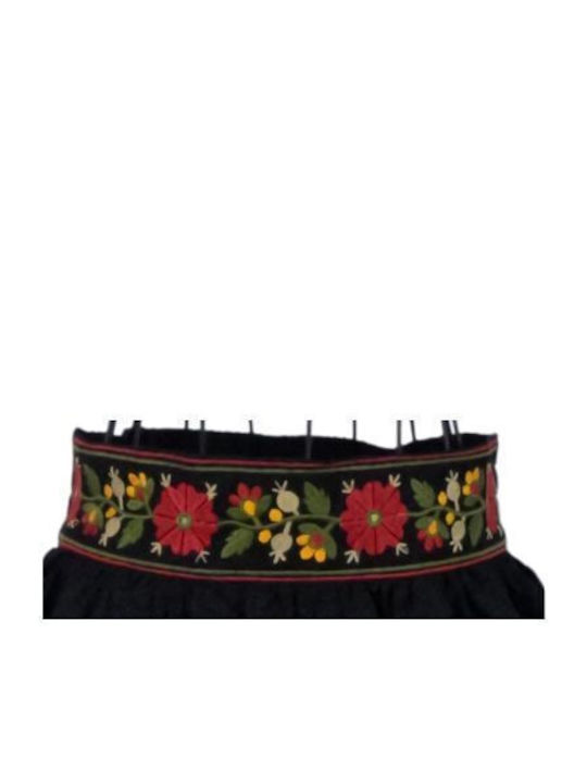Fustă Floral Neagră/Verde