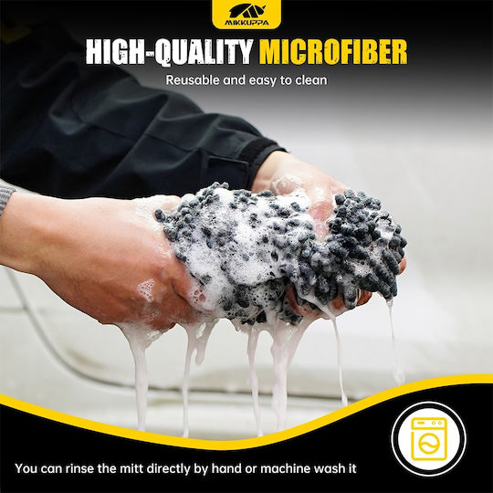 Car Wash Glove Made Microfiber Light Gray 20x25cm Er D L