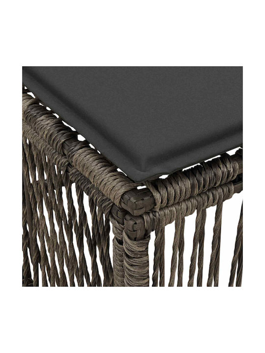 Băncuță De Grădină Cub Rattan Gri Băncuță De Grădină Cub Rattan Gri