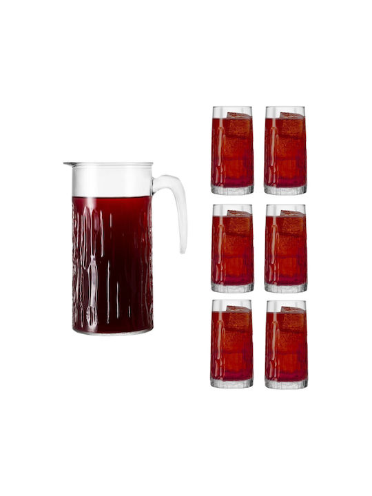 Borgonovo Borgonovo Kanne Zum Servieren Mit Gläsern Glas 355ml 7 Stück Borgonovo Borgonovo Kanne Zum Servieren Mit Gläsern Glas 355ml 7 Stück