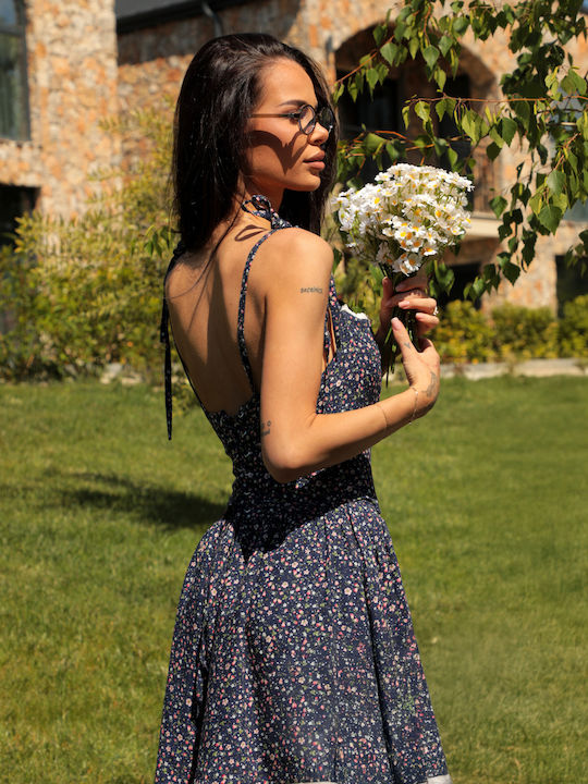 Sommer Mini Damenkleid Blau