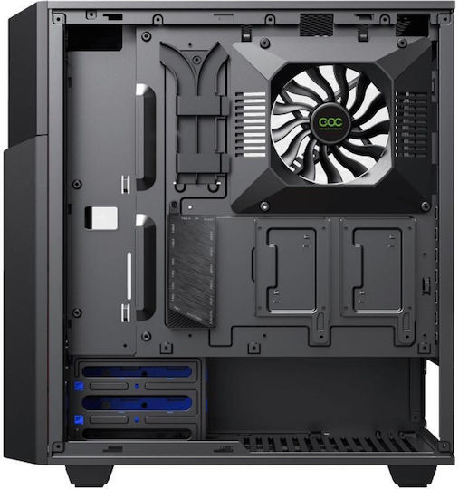 GameMax Contac OC Gaming Middle Tower Carcasă Calculator cu Fereastră Laterală și Iluminare ARGB Negru