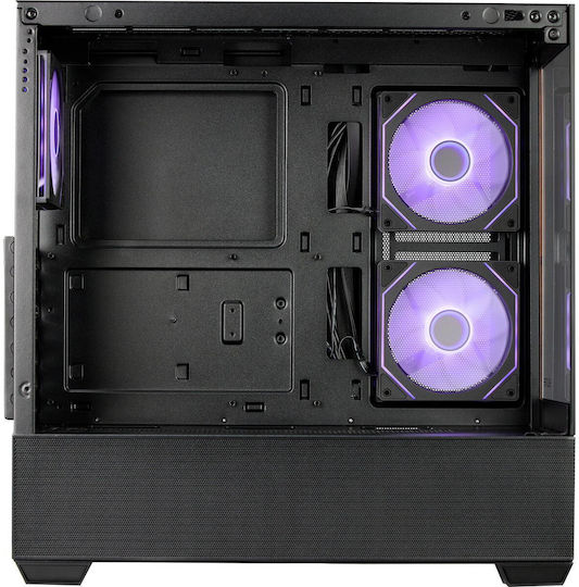 CoolerMaster Master Elite 690 Gaming Midi Tower Κουτί Υπολογιστή με Πλαϊνό Παράθυρο και ARGB Φωτισμό Μαύρο