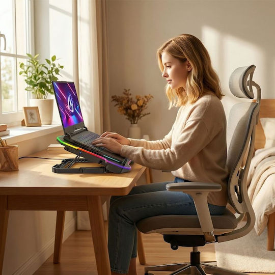 Wozinsky WDCX-A26 Cooling Pad for Laptop up to 17" with 2 Fans and Lighting