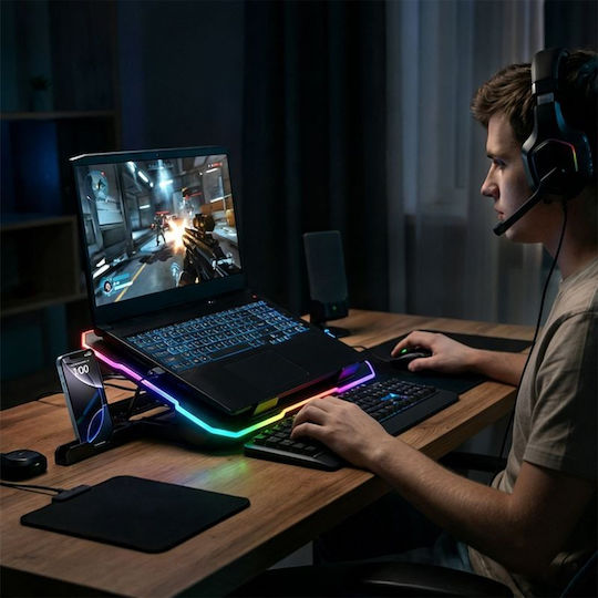 Wozinsky WDCX-A26 Cooling Pad for Laptop up to 17" with 2 Fans and Lighting