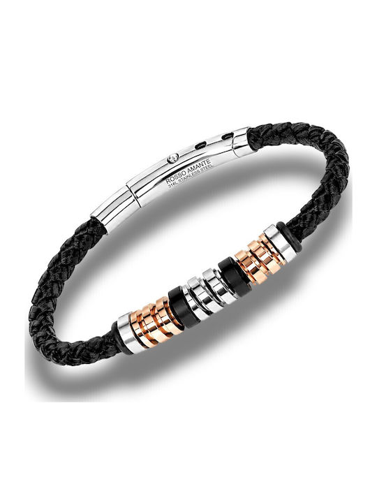 Rosso Amante Herren Leder Handkette Armband Rosso Amante Herren Leder Handkette Armband
