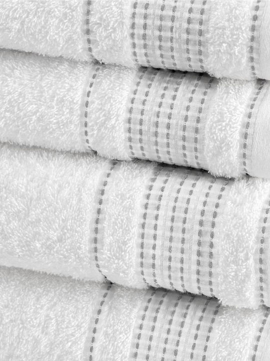 SteweHome Set Bath Towels 4 Pieces White