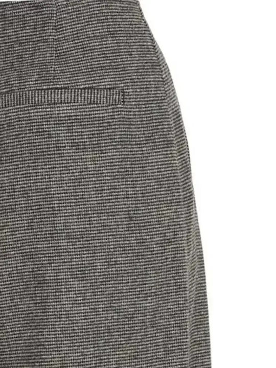 Women's Fabric Checked Trousers Small Check