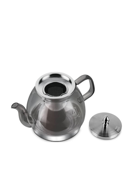 Berlinger Haus Чайник със Стъклен Филтър Сребрист 1200ml