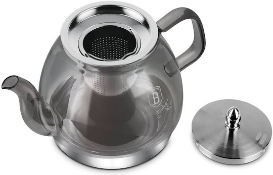 Berlinger Haus Τσαγιέρα με Φίλτρο Γυάλινη Ασημί 1200ml