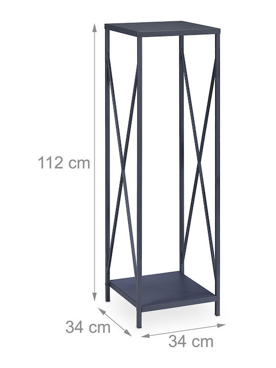Relaxdays Raft Din Lemn Pentru Depozitare Lemne 112x34x34cm Gri