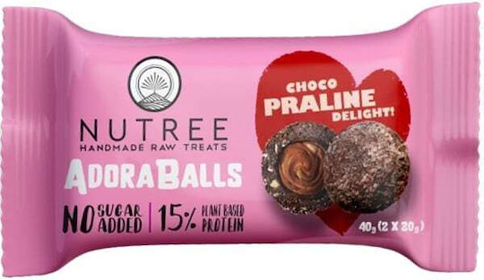 Nutree Adoraballs Milk Chocolate Praline Vegan Sugar Free 40gr 2pcs