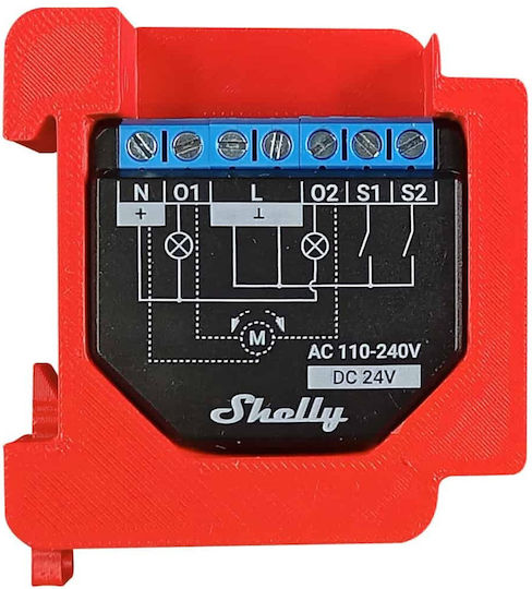 El22 El22 Plastic Case Shelly Gen3 & Gen4 Din Rail