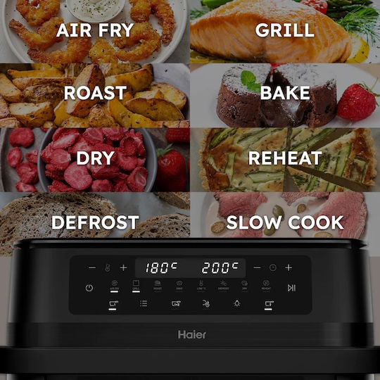 Haier Air Fryer With Double Removable Container 11l Black HAF3ADW 011