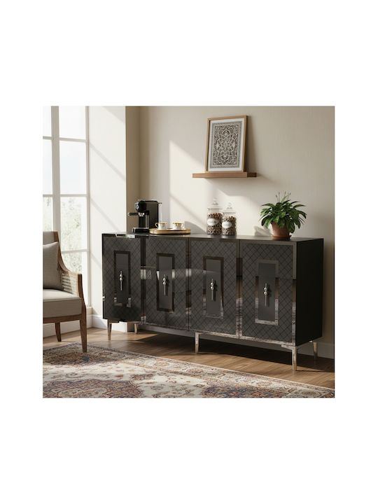 Sideboard Holz Grau 150x32x75cm
