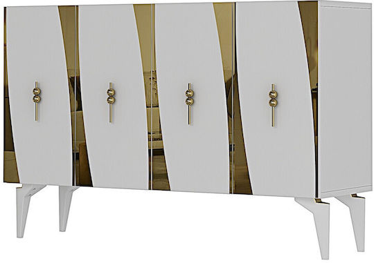 SteweHome Sideboard Holz 120x32x79cm Weiß SteweHome Sideboard Holz 120x32x79cm Weiß