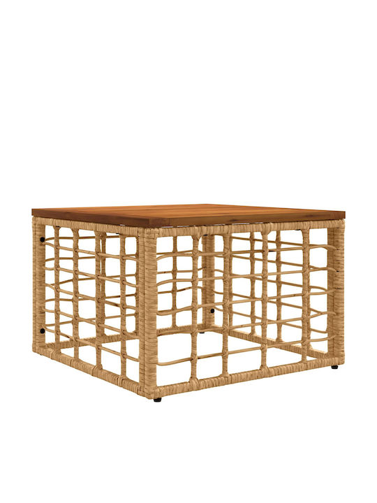 Garten- und Outdoor-Möbelsets Typsatz Wohnbereich 9 Stück Natur und Creme Weiß mit Kissen
