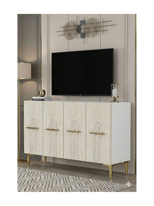 Wooden Sideboard Multicolour 120x32x75cm