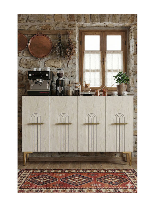 Wooden Sideboard Multicolour 120x32x75cm