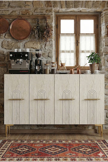 Bufet Din Lemn Multicolor 120x32x75cm