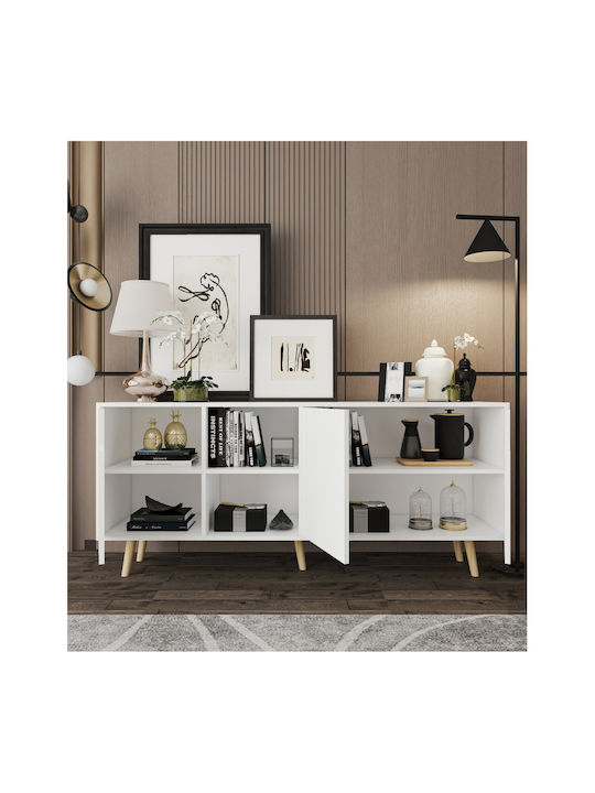 SteweHome Sideboard Holz 180x45x80cm Mehrfarbig