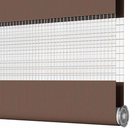 vidaXL Roller Blinds Partial Blackout Brown W105xH230cm 4014392