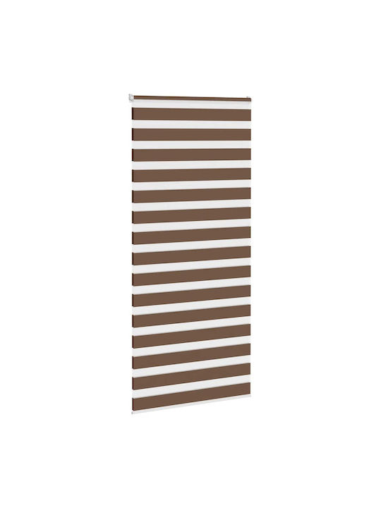 vidaXL Roller Blinds Partial Blackout Brown W105xH230cm 4014392