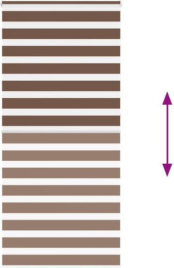 vidaXL Roller Blinds Partial Blackout Brown W105xH230cm 4014392