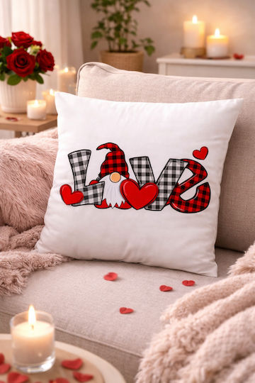 Perna De Sfântul Valentin Love Nanos Carou 45 X 45 Cm Umplutură Perna De Sfântul Valentin Love Nanos Carou 45 X 45 Cm Umplutură