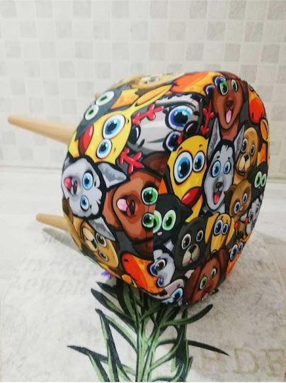 Wooden Multicolour Footstool