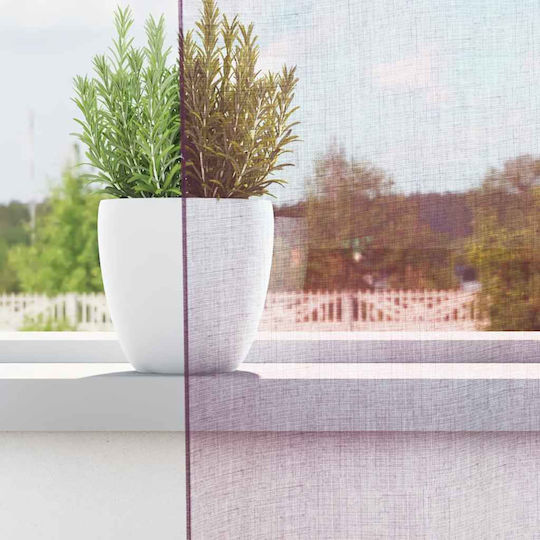 vidaXL Комплект Пердета И Завеси С Презрамки Voile Лилави 140x245см