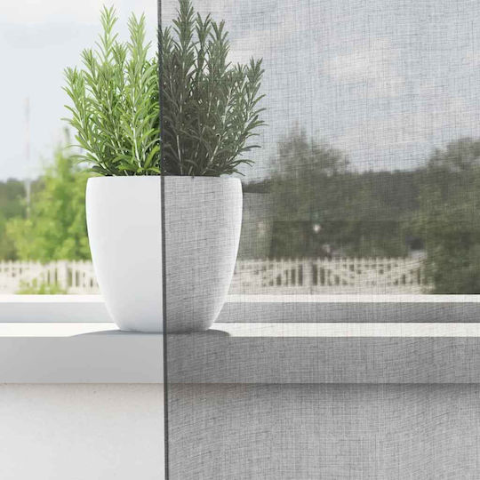 vidaXL Комплект Пердета И Завеси С Презрамки Voile Тъмносив 140x245см