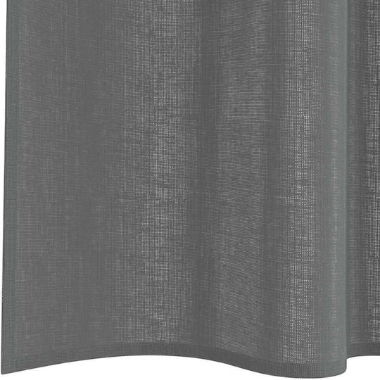 vidaXL Комплект Пердета И Завеси С Презрамки Voile Тъмносив 140x245см