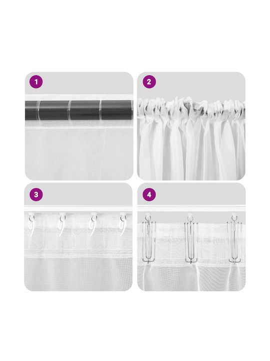 vidaXL Set Window Curtains with Tab Tops Light Brown 140x140cm