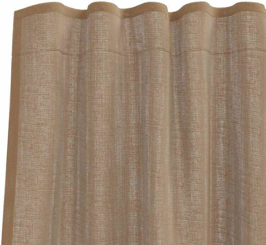 vidaXL Set Vorhänge mit Grommets Voile Hellbraun 140x260cm