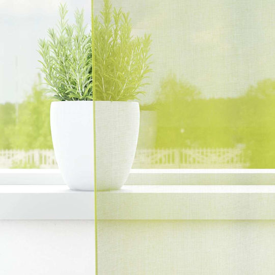 vidaXL Set Window Curtains with Tab Tops Apple Green 140x225cm