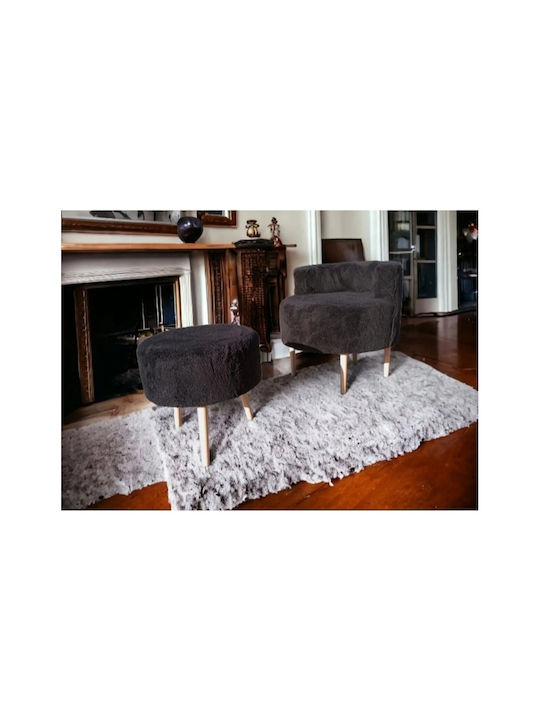 Wohnzimmermöbel-Set 2 Sessel & Hocker