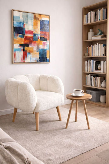 Polythrona Albă 70x70x70cm