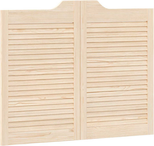 Πόρτες Swing 2 Pcs Φυσικό Μασίφ Ξύλο Πεύκου 42047168 Καφέ