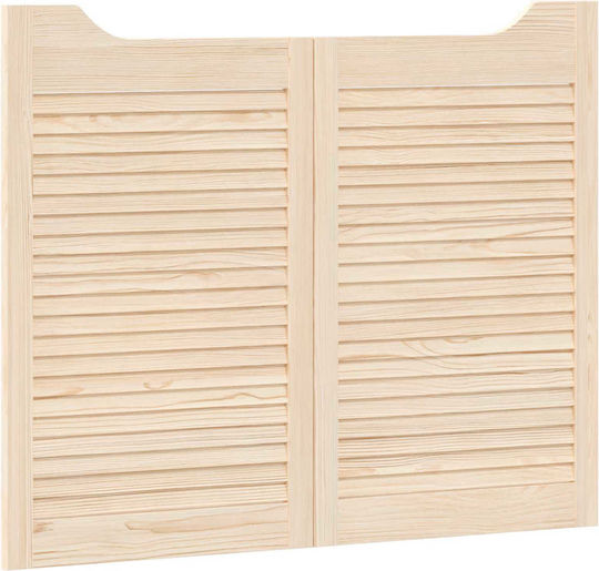 Πόρτες Swing 2 Pcs Φυσικό Μασίφ Ξύλο Πεύκου 42047168 Καφέ