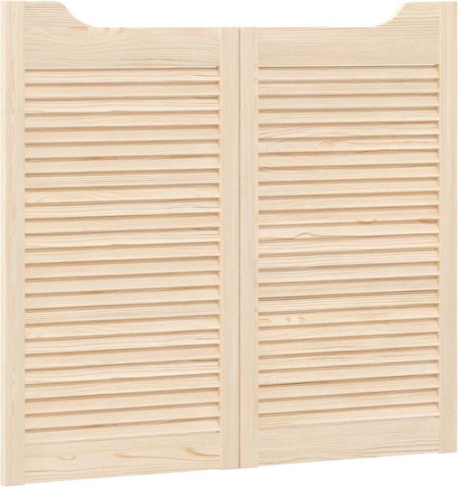 Πόρτες Swing 2 Pcs Φυσικό Μασίφ Ξύλο Πεύκου 42047170 Καφέ