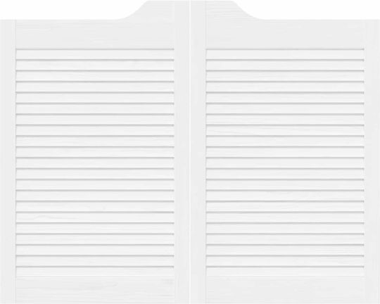 Doors Swing 2 Pcs White Solid Pine Wood 42047180 White
