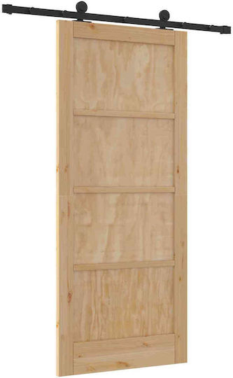 Sliding Door Orkdal Natural 86 x 198.5 cm Solid Pine Wood 3445492 Brown