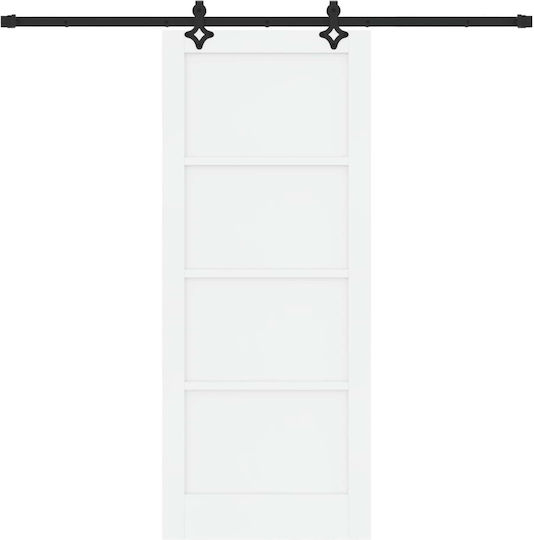 Sliding Door Orkdal White 83 x 202 cm Solid Pine Wood 3445551 White