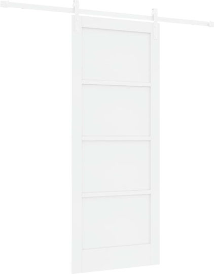 vidaXL Schiebetür Weiß 83 x 202 cm Massivholz Kiefer