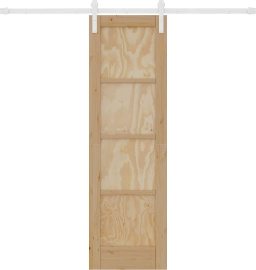 Vidaxl Ușă Glisantă Lemn Natural Alb 61 X 198,5 Cm