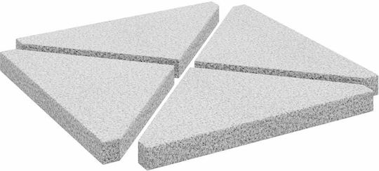 vidaXL Стойка За Чадър Бетонна Сива 41x41x5см 4 Бройки